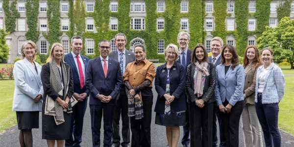 Princess Zahra Aga Khan and MU President, Prof Eeva Leinonen, pictured with the MU and AKU delegations